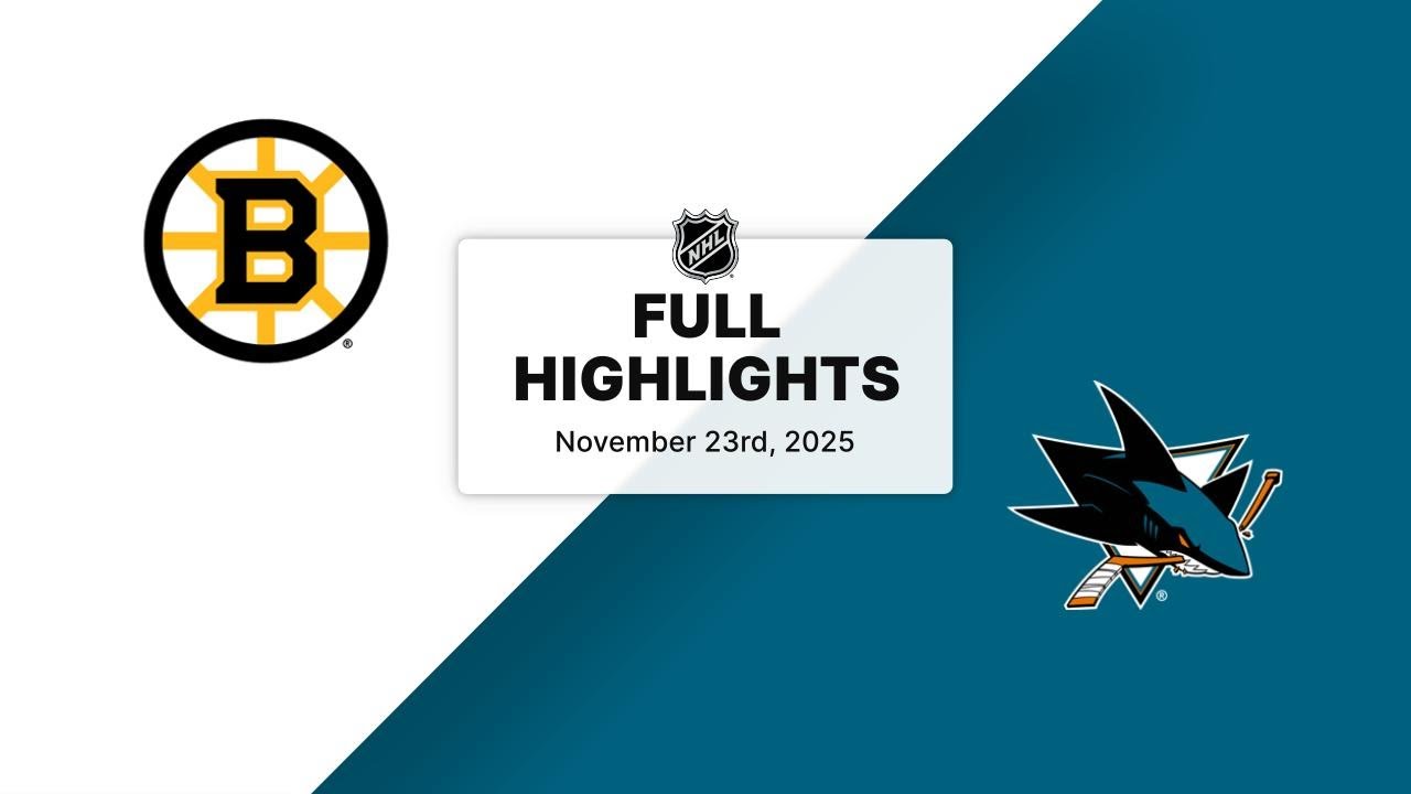 NHL Highlights | Bruins vs. Sharks | November 23, 2025