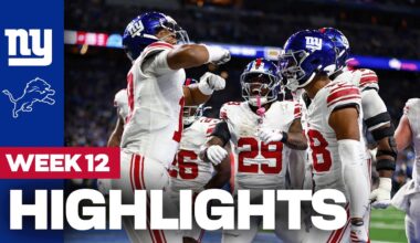 Highlights: Giants vs. Lions | Week 12 | New York Giants
