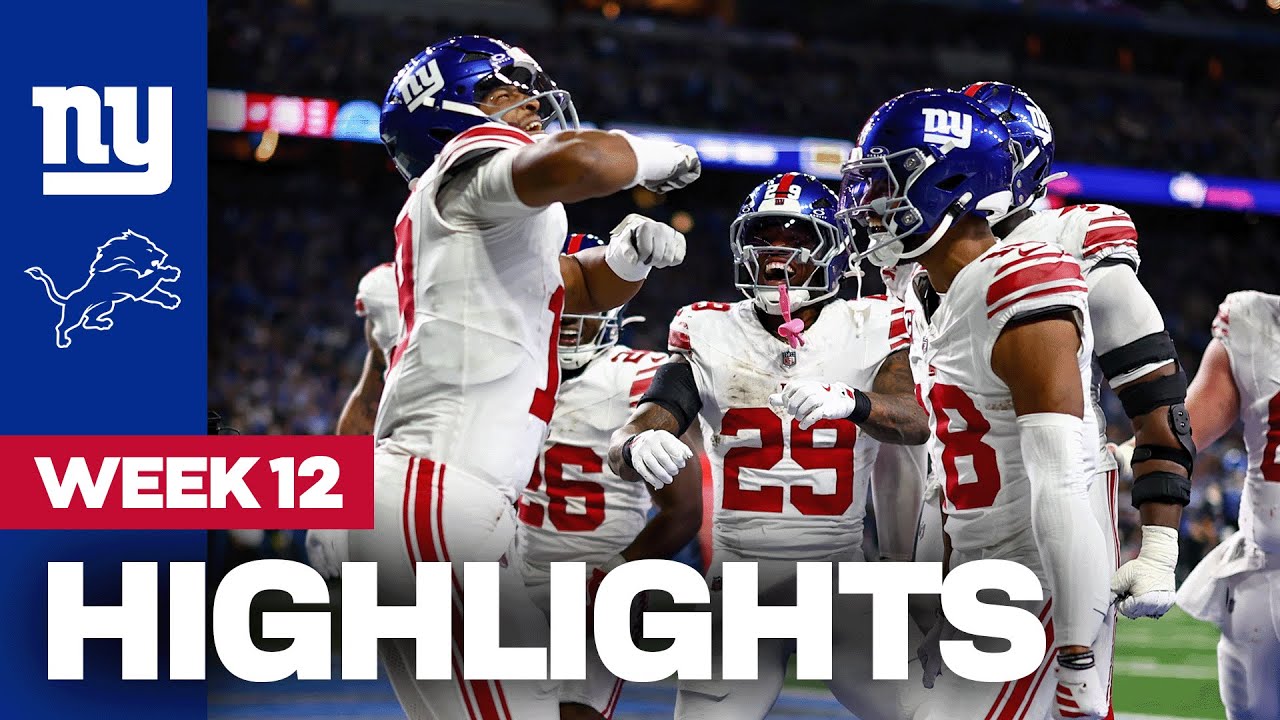 Highlights: Giants vs. Lions | Week 12 | New York Giants