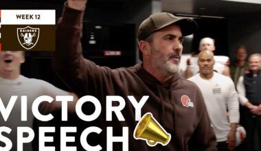 Kevin Stefanski's Victory Speech vs. Raiders | Cleveland Browns