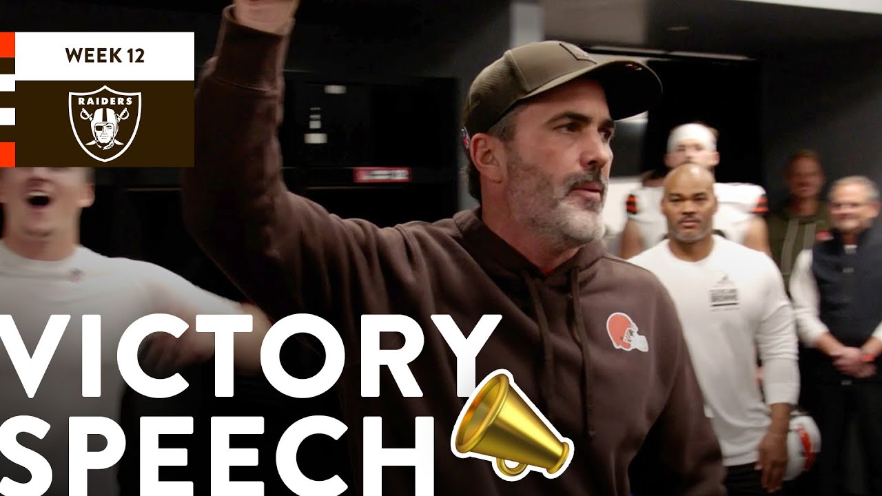 Kevin Stefanski's Victory Speech vs. Raiders | Cleveland Browns