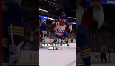 MATTIAS SAMUELSSON COMING THROUGH! 🚂 #nhl #hit #buffalosabres