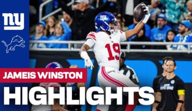 Highlights: Jameis Winston | Giants vs. Lions | Week 12 | New York Giants