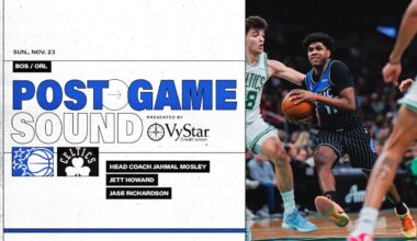 POSTGAME SOUND: ORLANDO MAGIC VS. BOSTON CELTICS  | COACH MOSE, JETT HOWARD & JASE RICHARDSON