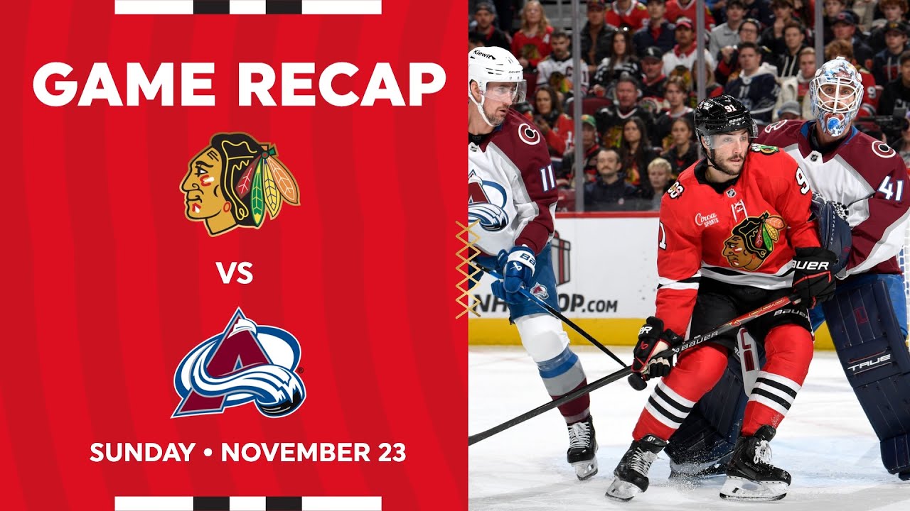 Blackhawks vs. Avalanche Game Highlights | 11.23.25