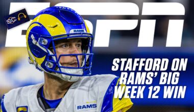 Matthew Stafford reacts to Rams' dominant Week 12 win over Buccaneers | SC with SVP