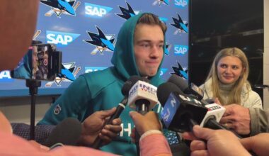 Celebrini on Why Askarov So Tough To Beat, | Sharks vs. Bruins Post-Game (11.23.25)