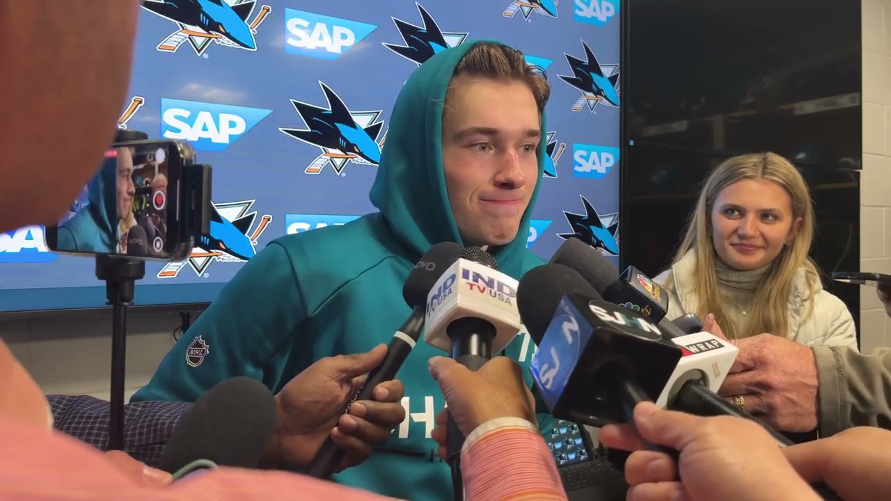 Celebrini on Why Askarov So Tough To Beat, | Sharks vs. Bruins Post-Game (11.23.25)