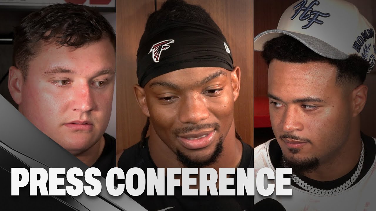 Bijan Robinson & others on the Atlanta Falcons OT loss to the Carolina Panthers | Press Conference