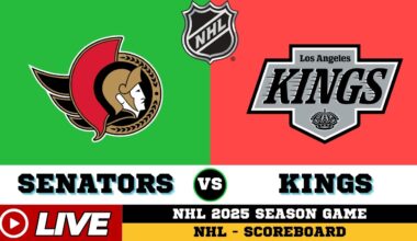 🔴LIVE : Ottawa Senators Vs Los Angeles Kings | NHL 2025 | NHL Live SCOREBOARD