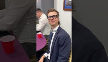 POV with Coms playing a fun money casino game at the Winnipeg Jets Gala 😎