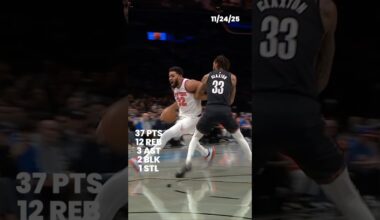 Karl-Anthony Towns came up BIG against Brooklyn 😤 #knicks #highlights #nba #basketball