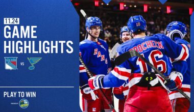GAME HIGHLIGHTS | 2025-26: New York Rangers vs St. Louis Blues (11/24/25)