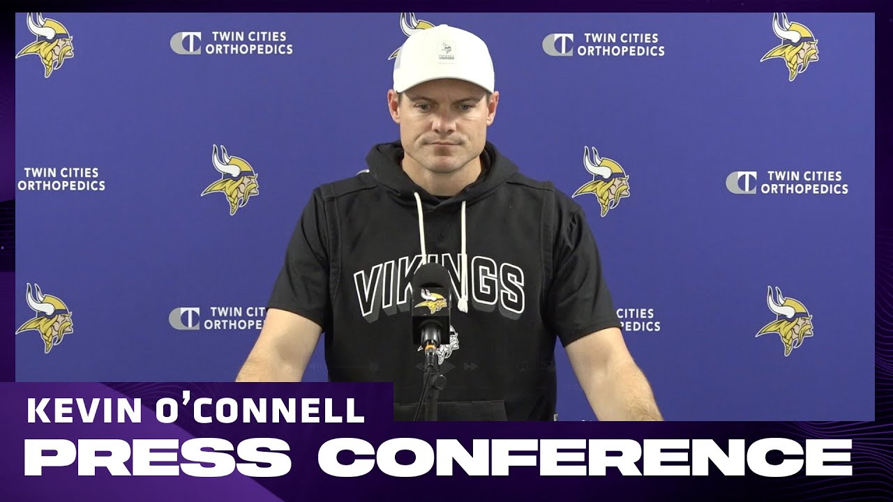 Kevin O'Connell on J.J. McCarthy Entering Concussion Protocol, Max Brosmer, Preparing for Seahawks