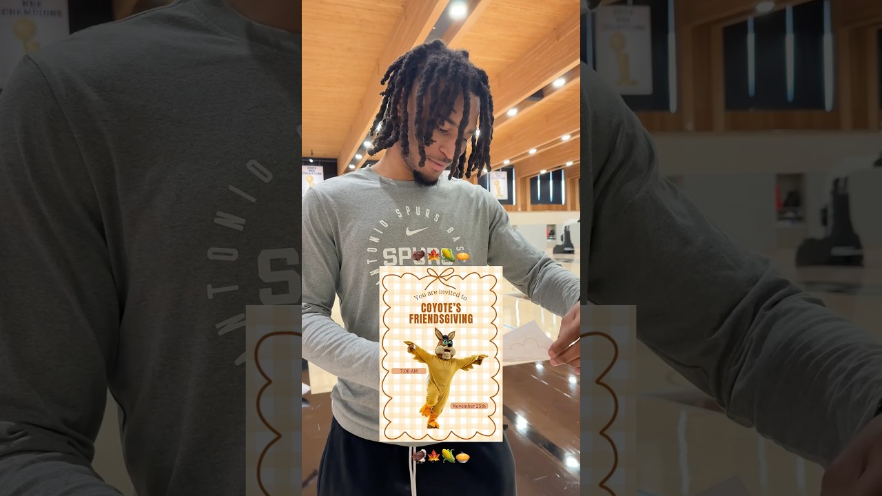 You’re cordially invited to Coyote’s Friendsgiving 🦃 #spurs #nba #thanksgiving