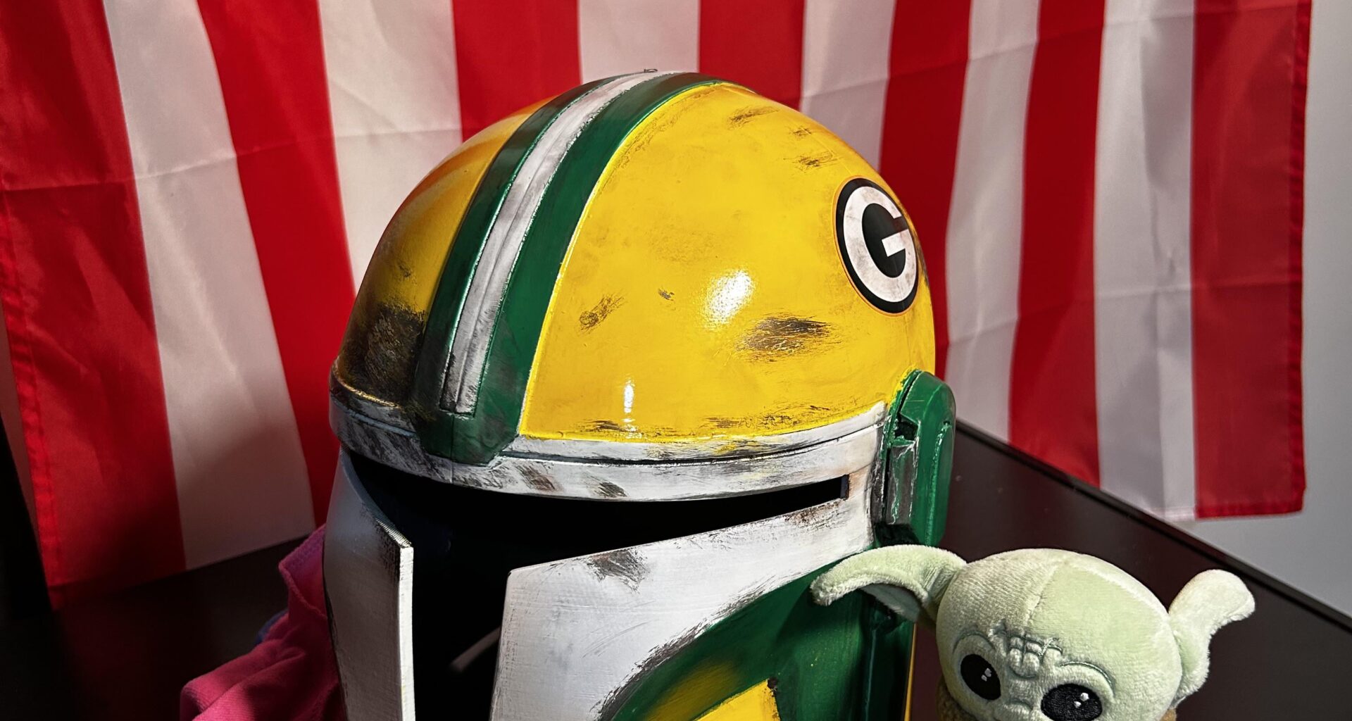 I’ve been working on a Packer Mandalorian helmet in my spare time.