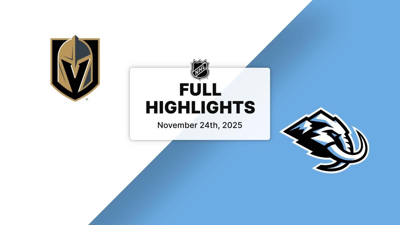 NHL Highlights | Golden Knights vs. Mammoth | November 24, 2025