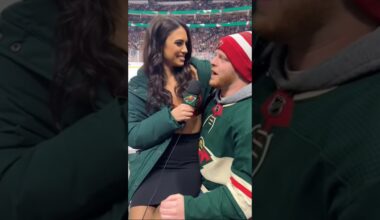 NHL Reporter Visits Xcel Energy Center to Interview Fans #nhl #funnyshorts #minnesotawild #funny