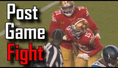 Player getting punched in the balls leads to Postgame Fight | San Francisco 49ers Vs  Panthers