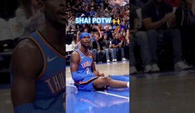 There he goes (again) 😮‍💨 Your NBA Western Conference POTW: SGA ⚡️#okcthunder