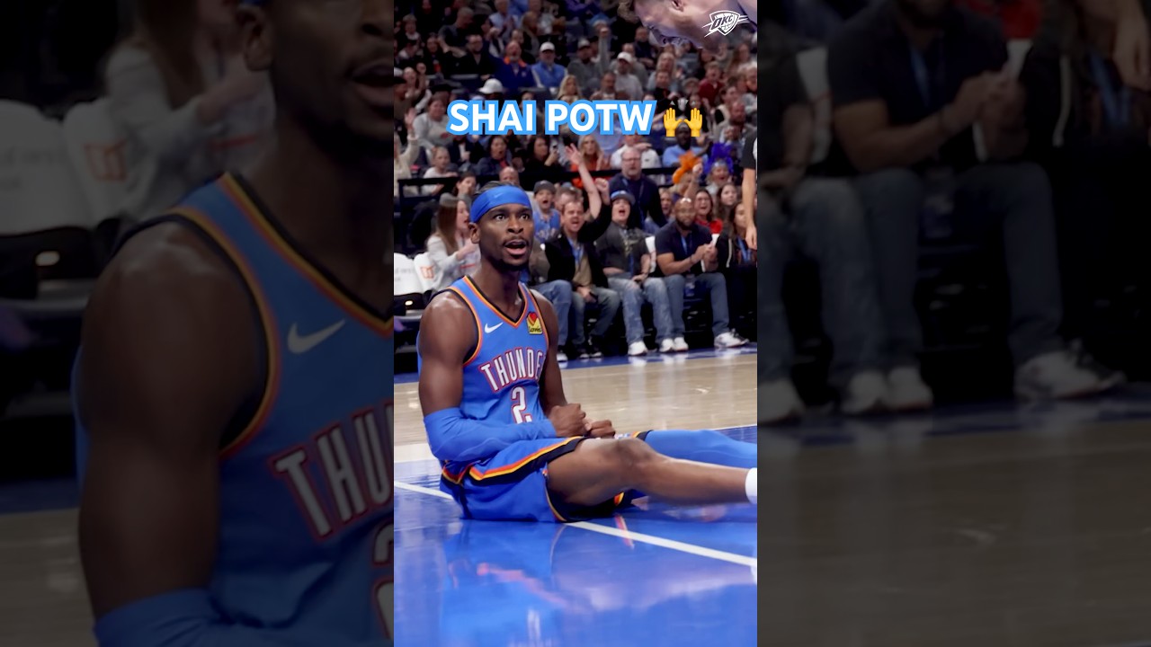 There he goes (again) 😮‍💨 Your NBA Western Conference POTW: SGA ⚡️#okcthunder