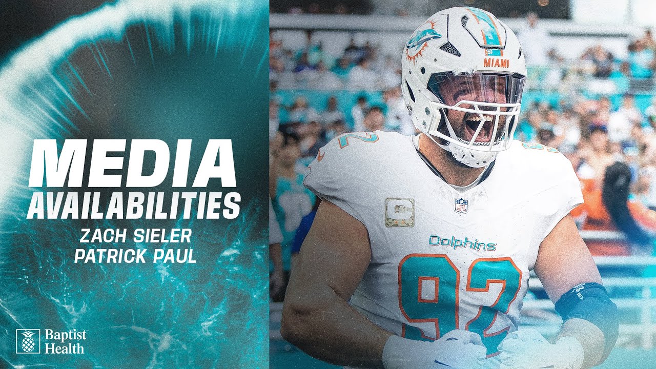 Zach Sieler and Patrick Paul meet with the media | Miami Dolphins