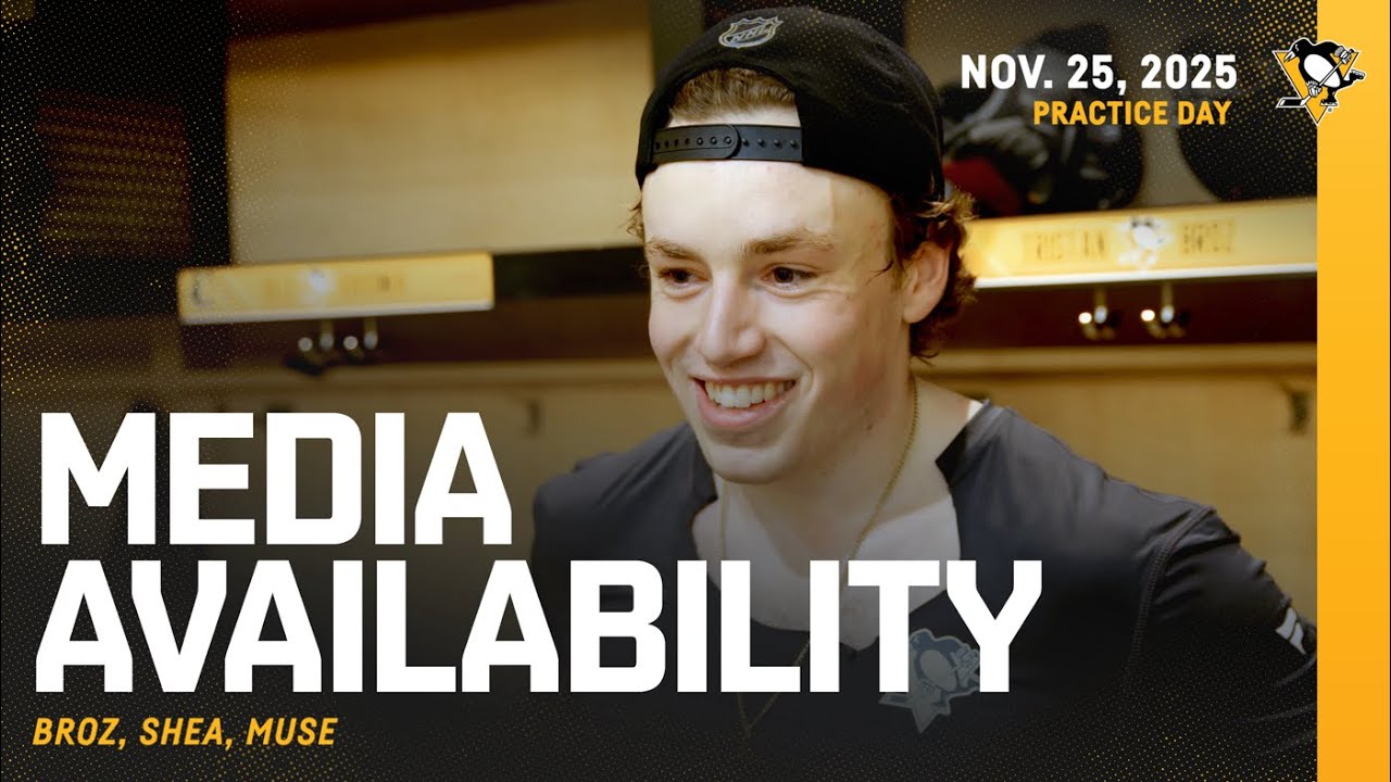 Broz, Shea, Muse Media Availability (11.25.25) | Pittsburgh Penguins