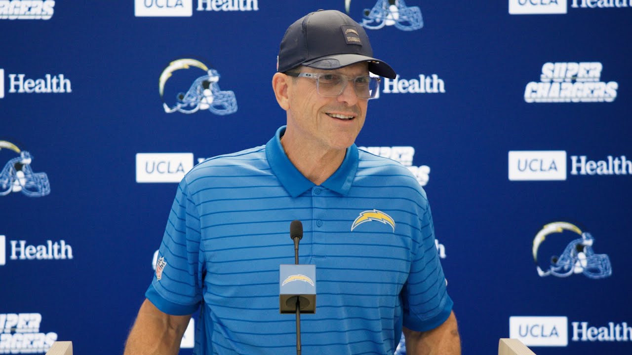 Harbaugh On Hampton & Raiders Prep | LA Chargers