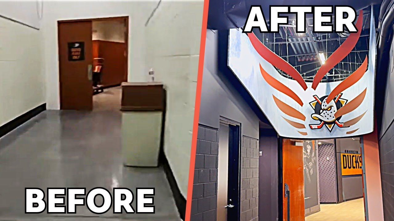 Anaheim Ducks Updated Locker Room | Side-by-Side Old vs New Comparison