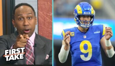 FIRST TAKE | "Rams will win Super Bowl this year" - Stephen A. is endorsing Matthew Stafford for MVP