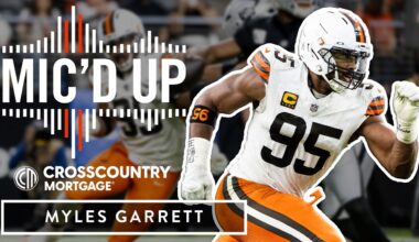 Myles Garrett Mic'd Up: Dominant Defensive Line Performance! 10 Sacks vs Raiders!
