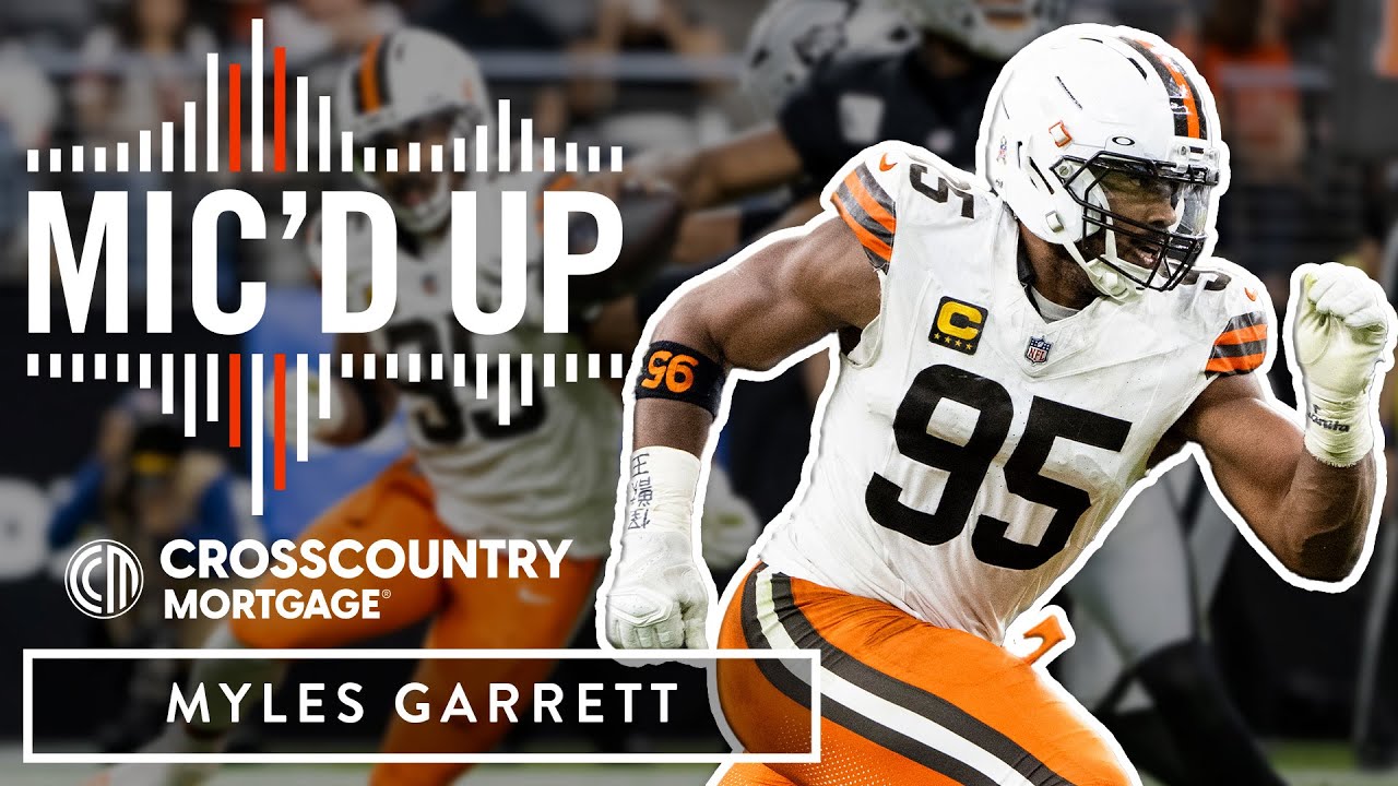 Myles Garrett Mic'd Up: Dominant Defensive Line Performance! 10 Sacks vs Raiders!