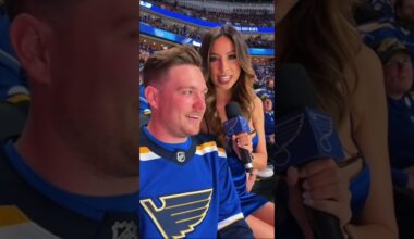 NHL Reporter Fan Interview – Enterprise Center #nhl #nhlhighlights #stlouisblues #funnyshorts #funny