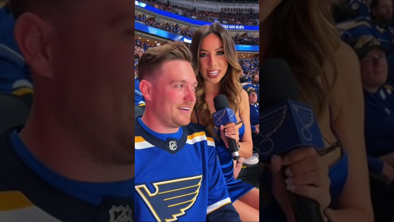 NHL Reporter Fan Interview – Enterprise Center #nhl #nhlhighlights #stlouisblues #funnyshorts #funny