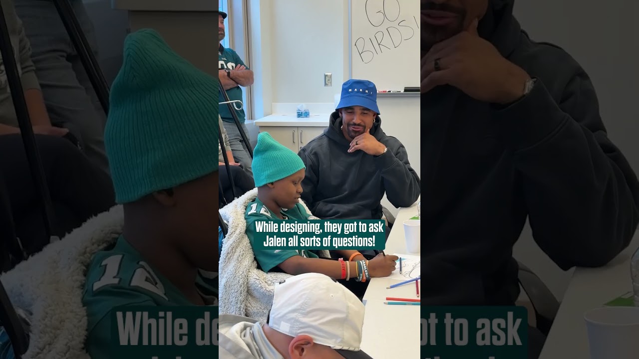 Jalen Hurts had some special friends help design his #MyCauseMyCleats #shorts