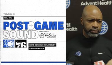 POSTGAME SOUND: ORLANDO MAGIC VS. PHILADEPHIA 76ERS | COACH MOSE & ANTHONY BLACK