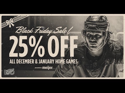 2025 Detroit Red Wings Black Friday Sale