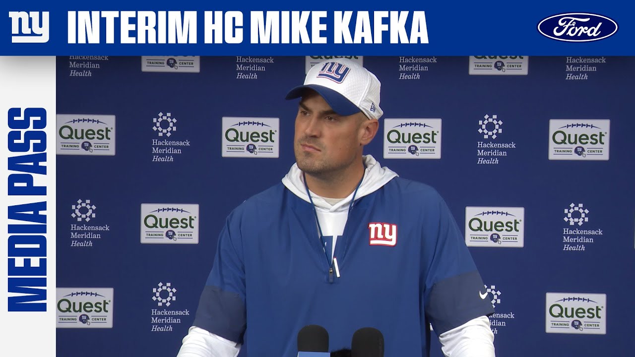 Mike Kafka Provides Update on Jaxson Dart | New York Giants