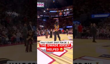 Fan hits a half court shot for 5K!