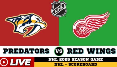 🔴LIVE : Nashville Predators Vs Detroit Red Wings | NHL 2025 | NHL Live SCOREBOARD