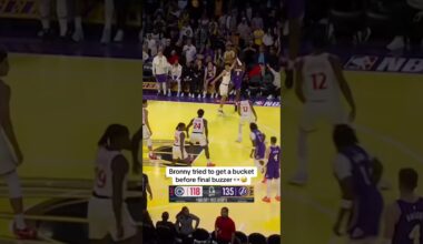 Bronny playing for point differential