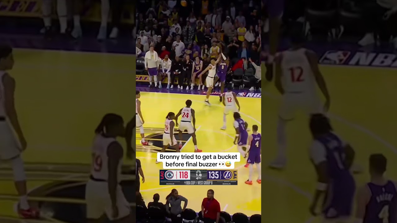 Bronny playing for point differential