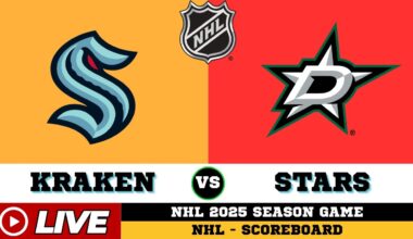 🔴LIVE : Dallas Stars Vs Seattle Kraken | NHL 2025 | NHL Live SCOREBOARD