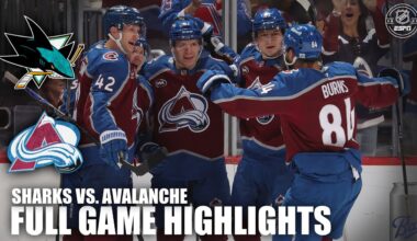 San Jose Sharks vs. Colorado Avalanche | Full Game Highlights | ESPN NHL