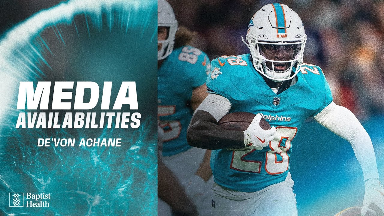 De’Von Achane meets with the media | Miami Dolphins