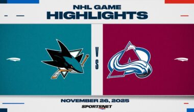 NHL Highlights | Sharks vs. Avalanche - November 26, 2025