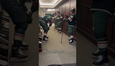 Minnesota’s warm-up stick 👀 (via NHL)