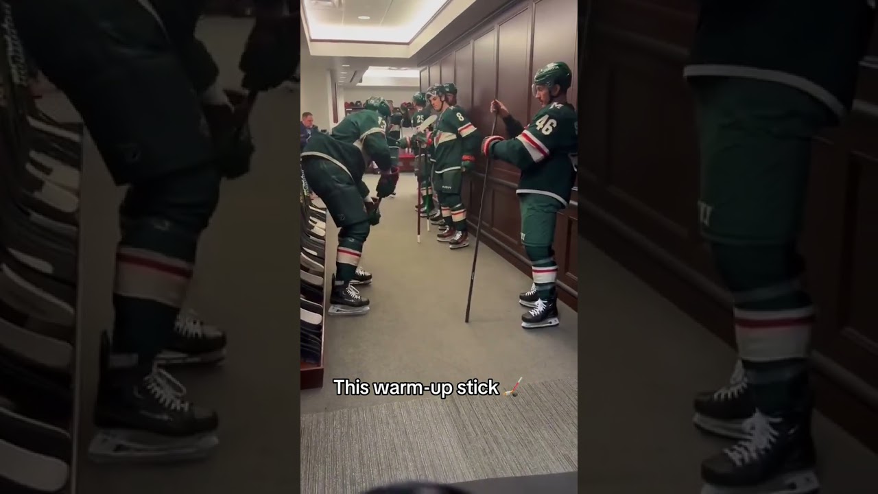 Minnesota’s warm-up stick 👀 (via NHL)