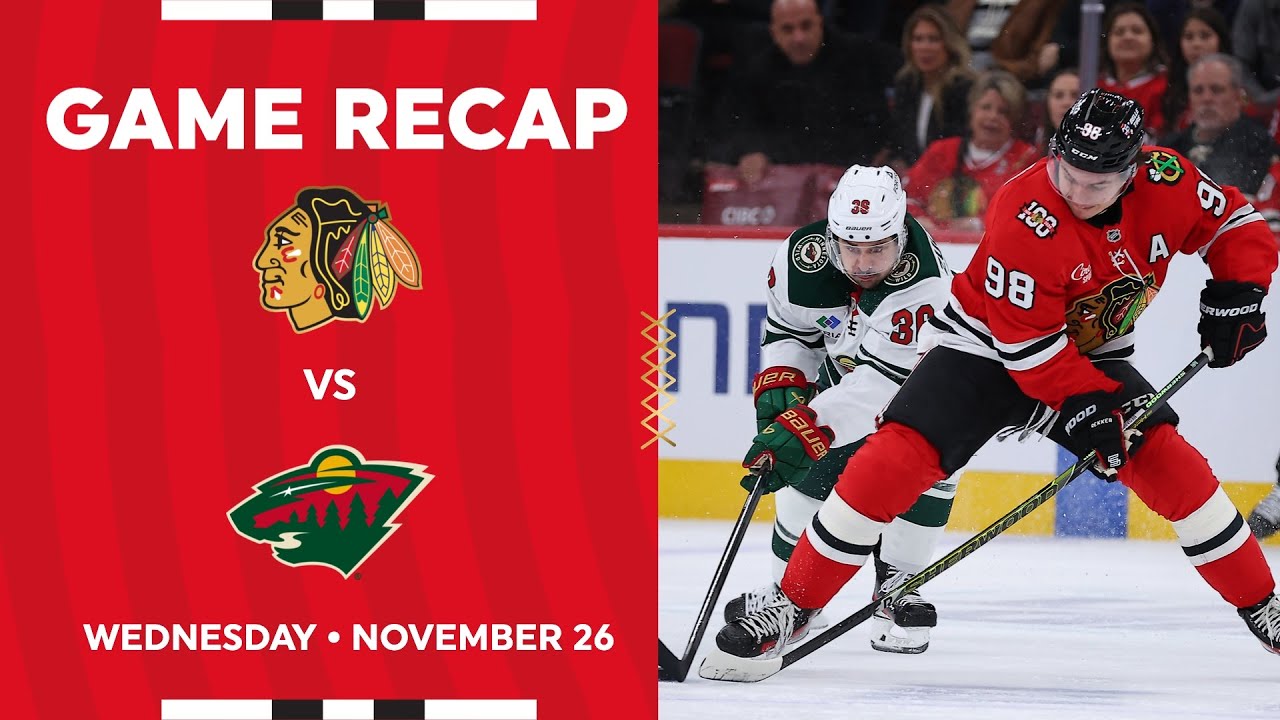 Blackhawks vs. Wild Game Highlights | 11.26.25