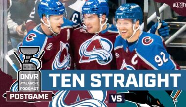 Nathan MacKinnon and the Colorado Avalanche dominate San Jose Sharks for 10th straight win